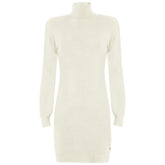Yes Zee White Viscose Dress -   -  Yes Zee.